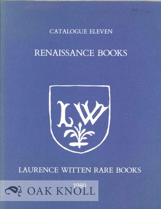 Order Nr. 51419 RENAISSANCE BOOKS, CATALOGUE ELEVEN