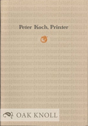 Order Nr. 51631 PETER KOCH, PRINTER, RECENT WORK