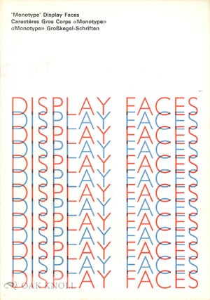 Order Nr. 51770 MONOTYPE DISPLAY FACES. Monotype
