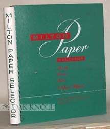 Order Nr. 51842 MILTON PAPER SELECTOR, TEXT, COVER, BOOK, VELLUM, SPECIALTY PAPERS