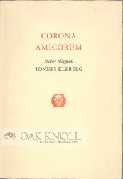 Order Nr. 51942 CORONA AMICORUM, STUDIER TILLAGNADE TONNES KLEBERG