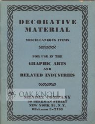 Order Nr. 51985 DECORATIVE MATERIAL, MISCELLANEOUS ITEMS FOR USE IN THE GRAPHIC ARTS AND RELATED INDUSTRIES.