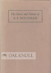 Order Nr. 52333 THE NAME AND NATURE OF A.E. HOUSMAN