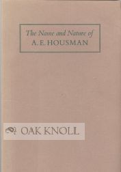 Order Nr. 52333 THE NAME AND NATURE OF A.E. HOUSMAN