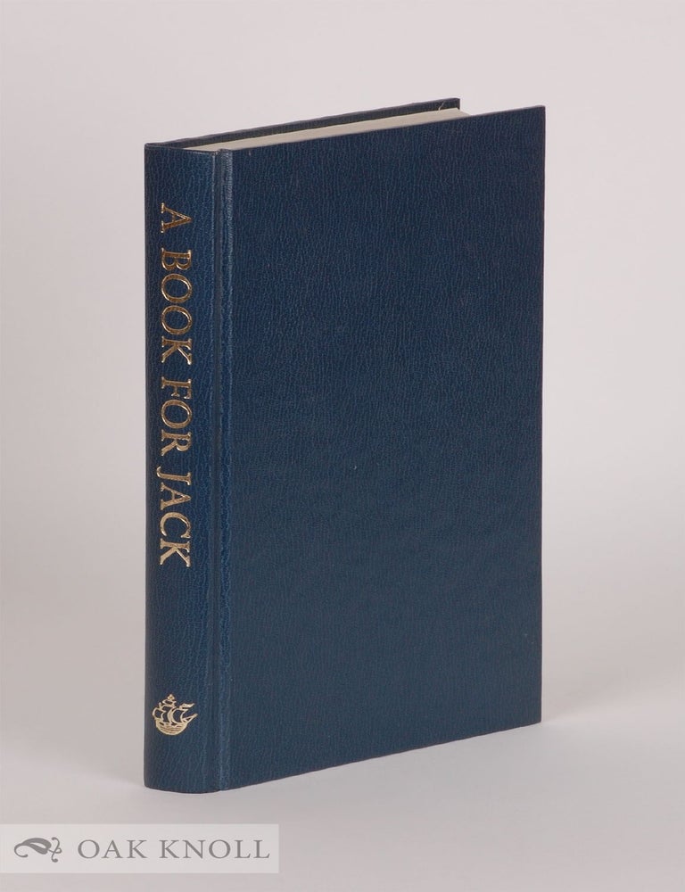 Order Nr. 52615 A BOOK FOR JACK, WORDS TO, BY AND ABOUT.