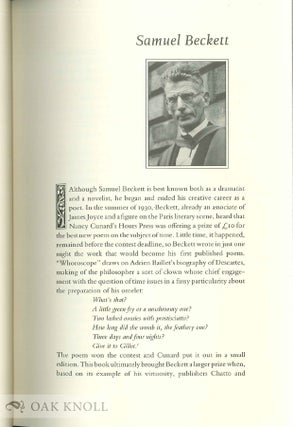 LEONARD L. MILBERG COLLECTION OF IRISH POETRY. COMPILED BY HOWARD WOOLMER
