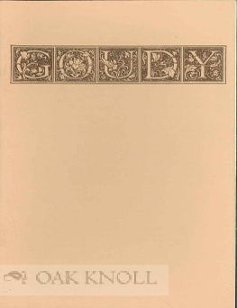 Order Nr. 52995 FREDERIC WILLIAM GOUDY, ART DIRECTOR TO THE LANSTON MONOTYPE MACHINE COMPANY 1920-1939, TYPOGRAPHIC COUNCIL 1939-1947.