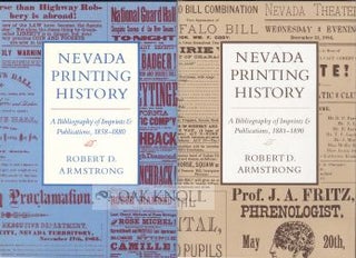Order Nr. 53156 NEVADA PRINTING HISTORY, A BIBLIOGRAPHY OF IMPRINTS & PUBLICATIONS, 1858-1880 /...