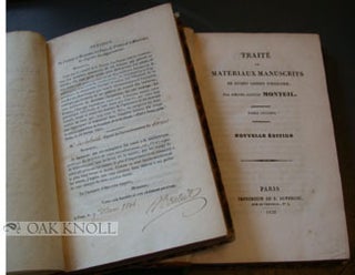 TRAITE DE MATERIAUX MANUSCRITS DE DIVERS GENRES D'HISTOIRE, PAR AMANS. NOUVELLE EDITION, AUGMENTÉE DE LA MANIÈRE DE CONSIDÉRER CE TRAITÉ ET DE S'EN SERVIR.