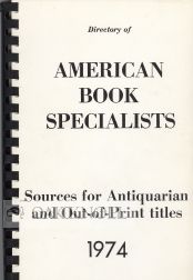 Order Nr. 54372 DIRECTORY OF AMERICAN BOOK SPECIALISTS