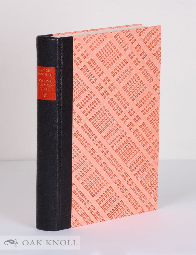 Order Nr. 54494 BRUCE ROGERS, A LIFE IN LETTERS 1870-1957. Joseph Blumenthal.