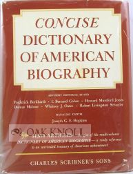 Order Nr. 54501 CONCISE DICTIONARY OF AMERICAN BIOGRAPHY. Joseph G. E. Hopkins
