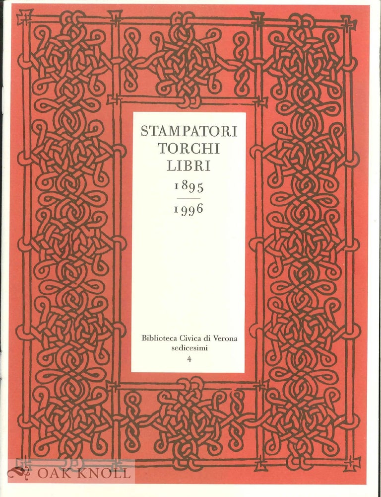 Order Nr. 55386 STAMPATORI TORCHI LIBRI, 1895-1996.