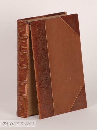 Order Nr. 55458 IN QUEST OF THE PERFECT BOOK, REMINISCENCES & REFLECTIONS OF A BOOKMAN. William...