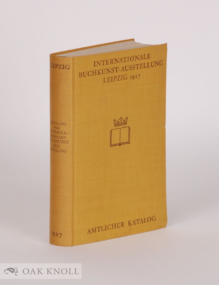 Order Nr. 55460 INTERNATIONALE BUCHKUNST AUSSTELLUNG, LEIPZIG, 1927