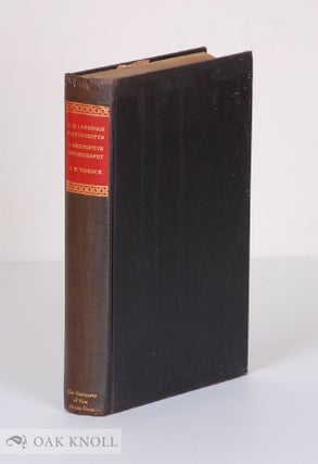 FRIEDA LAWRENCE COLLECTION OF D.H. LAWRENCE MANUSCRIPTS, A DESCRIPTIVE BIBLIOGRAPHY. E. W. Tedlock.