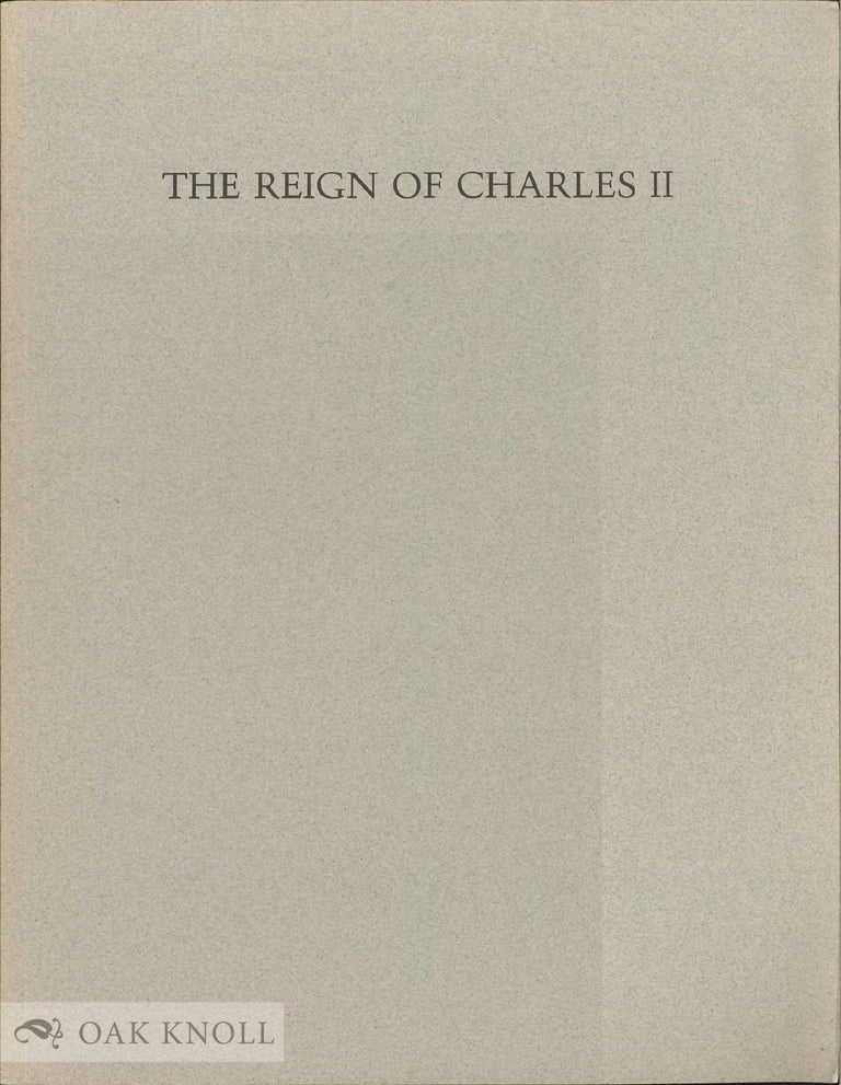 Order Nr. 56214 THE REIGN OF CHARLES II. Joel Silver.