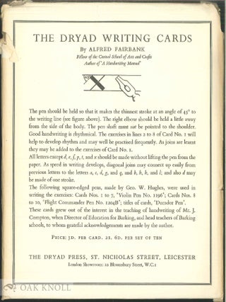 Order Nr. 56468 THE DRYAD WRITING CARDS. Alfred Fairbank