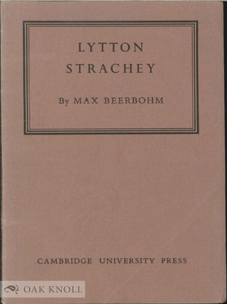 Order Nr. 56523 LYTTON STRACHEY. Max Beerbohm