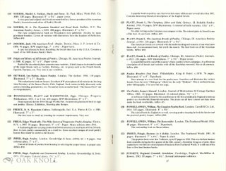 BOOKS ON POULTRY AND COCK-FIGHTING, A COLLECTORS BIBLIOGRAPHY.