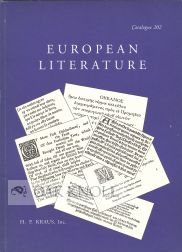 Order Nr. 56861 EUROPEAN LITERATURE. 202