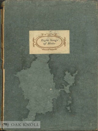Order Nr. 56929 EIGHT SONGS OF BLAKE. William Edwin Blake