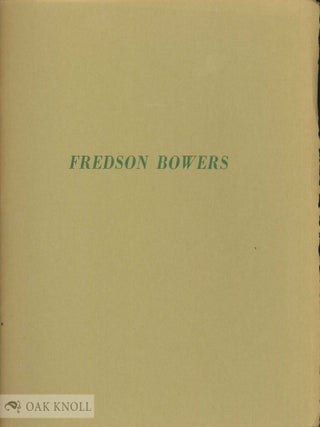 Order Nr. 57404 A KEEPSAKE TO HONOR FREDSON BOWERS