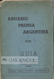 Order Nr. 57424 ANUARIO PRENSA ARGENTINA (ARGENTINA PRESS YEARBOOK