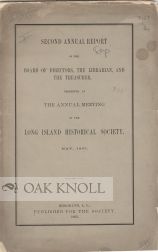 Order Nr. 57566 SECOND ANNUAL REPORT OF THE BOARD OF DIRECTORS, THE LIBRARIAN, AND THE TREASURER