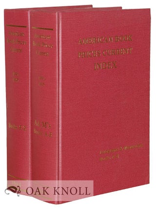 Order Nr. 57702 AMERICAN BOOK-PRICES CURRENT. 1991-1995. INDEX THE AUCTION SEASONS SEPTEMBER 1991...