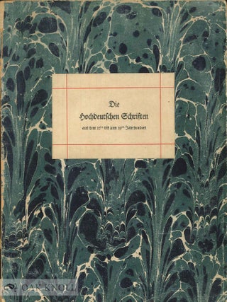 Order Nr. 57954 HOCHDEUTSCHEN SCHRIFTEN AUS 15TEN BIS ZUM 19TEN JAHRHUNDERT DER SCHRIFTGIESSEREI...