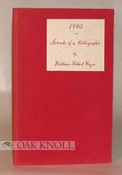 Order Nr. 58332 1940, SONNETS OF A BIBLIOGRAPHER. William Hobart Royce