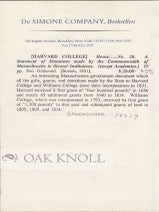 Order Nr. 58387 HOUSE ......NO 26, A STATEMENT OF DONATIONS MADE BY THE COMMONWEALTH OF...