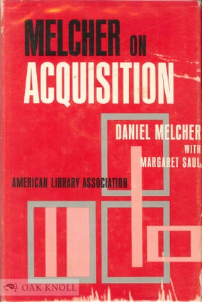Order Nr. 58411 MELCHER ON ACQUISITION. Daniel Melcher