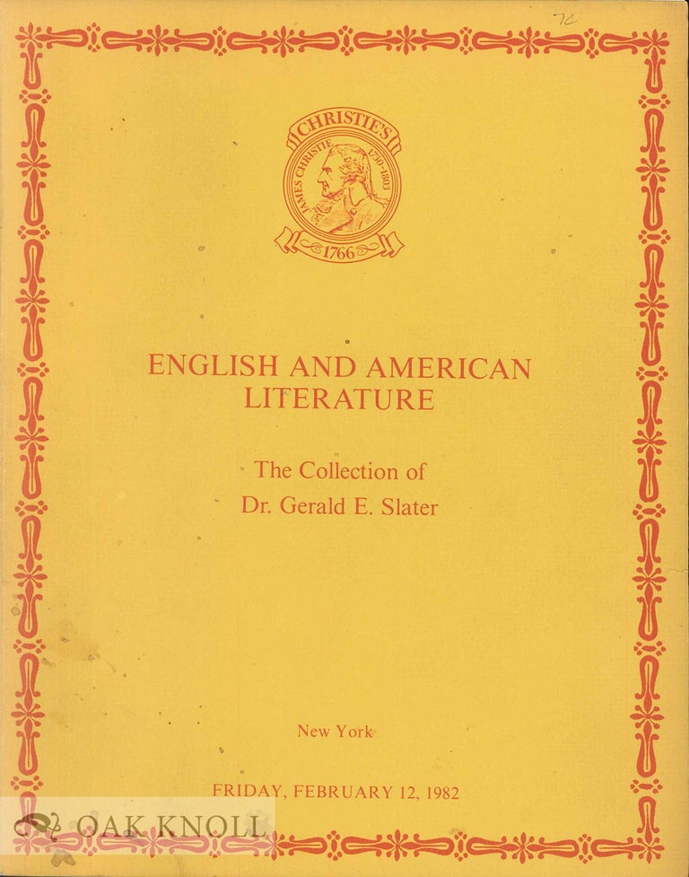 Order Nr. 58559 ENGLISH AND AMERICAN LITERATURE.