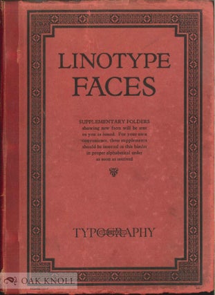 Order Nr. 58579 LINOTYPE FACES. Linotype