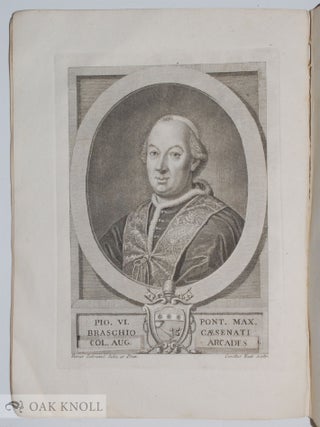 AL FAUSTO RITORNO DALLA GERMANIA DI PIO VI PONTEFICE MASSIMO.