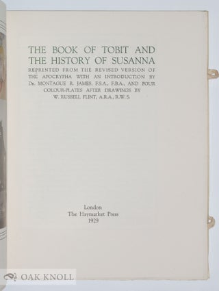THE BOOK OF TOBIT AND THE HISTORY OF SUSANNA.