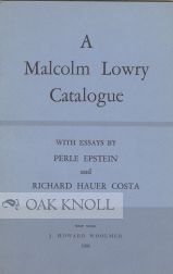 Order Nr. 59210 A MALCOM LOWRY CATALOGUE