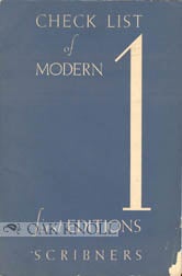 CHECK LIST OF MODERN FIRST EDITIONS