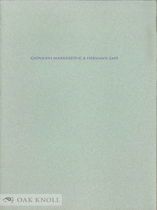 Order Nr. 60025 LAUDATIO FOR HERMANN ZAPF with HERMANN ZAPF. IN MEMORIAM GIOVANNI MARDERSTEIG....