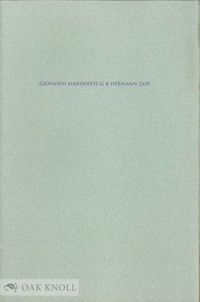 Order Nr. 60025 LAUDATIO FOR HERMANN ZAPF with HERMANN ZAPF. IN MEMORIAM GIOVANNI MARDERSTEIG....