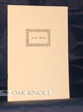 Order Nr. 60322 JACOB NATHANIEL BLANCK. Roger E. Stoddard