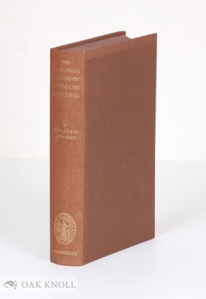 Order Nr. 60512 CAMBRIDGE BIBLIOGRAPHY OF ENGLISH LITERATURE VOLUME V. SUPPLEMENT: A.D. 600-1900....