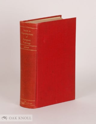 Order Nr. 60703 INDEX TO REPRODUCTIONS OF EUROPEAN PAINTING. Isabel Stevenson Monro