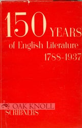 Order Nr. 60758 ONE HUNDRED AND FIFTY YEARS OF ENGLISH LITERATURE 1788-1937