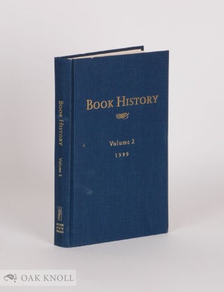 Order Nr. 60969 BOOK HISTORY, VOLUME 2. Ezra Greenspan, Jonathan Rose