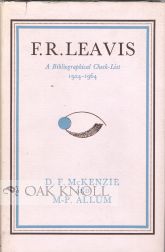 Order Nr. 60975 F. R. LEAVIS, A CHECK-LIST 1924-1964. D. F. McKenzie