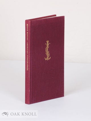 Order Nr. 61160 BRUCE ROGERS: AMERICAN TYPOGRAPHER. Georgia Mansbridge