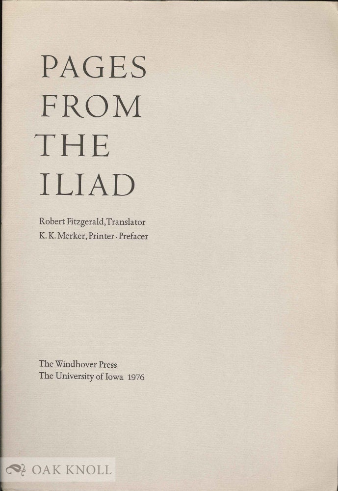Order Nr. 61763 PAGES FROM THE ILIAD.